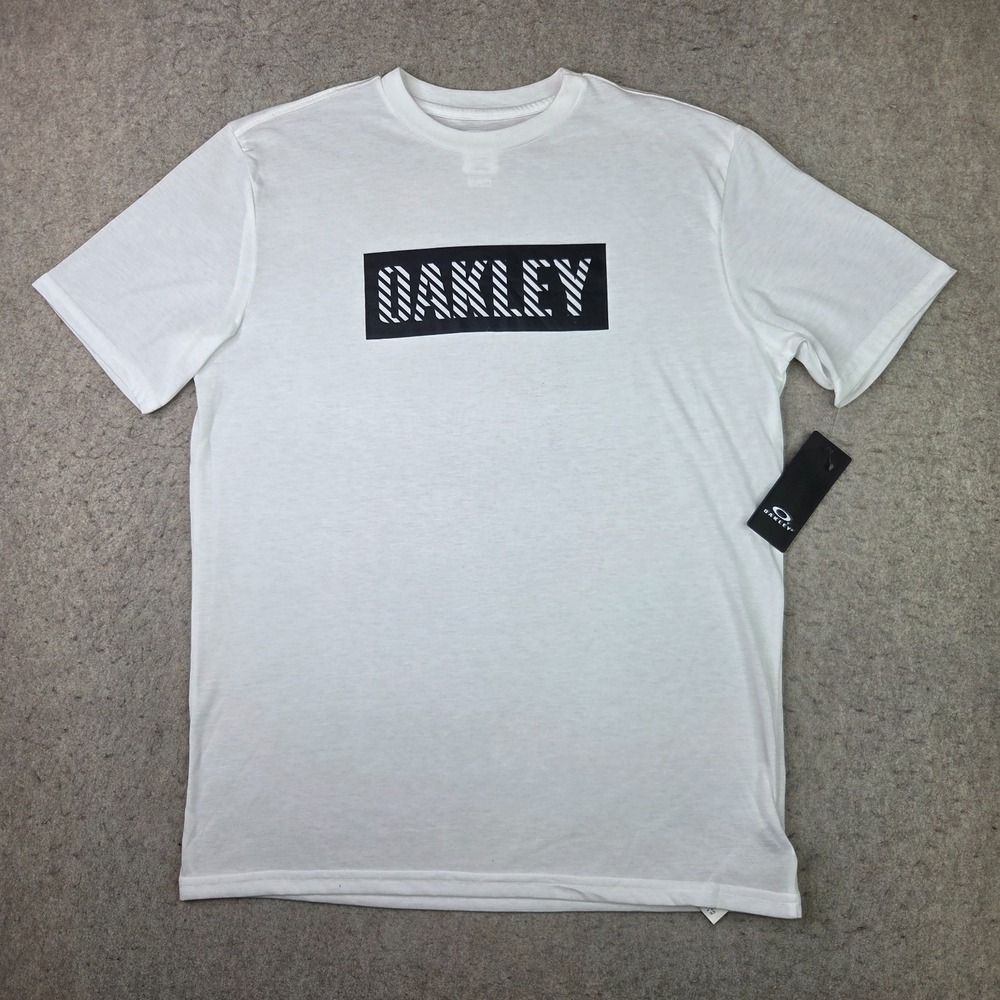 Oakley Hydrolix T Shirt Mens XL Regular Fit White Short Sleeve Crew Neck NEW
